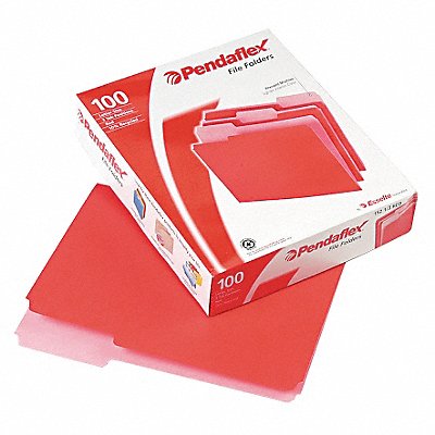 Letter File Folders Red/Light Red PK100