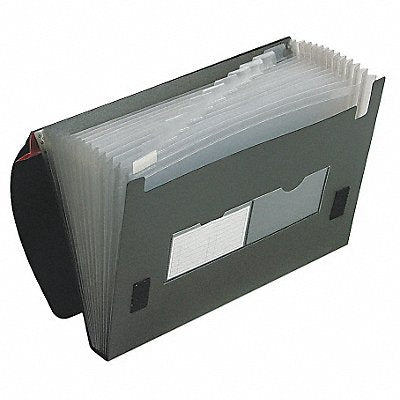 Expandable File Folder Blk Polypropylene