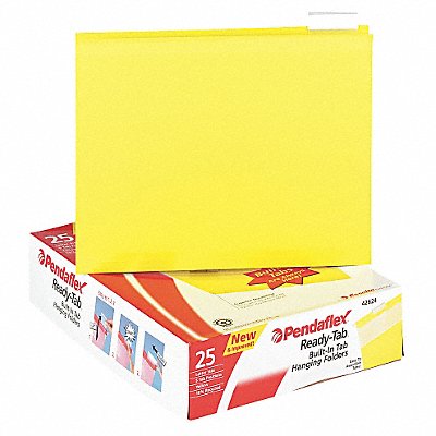 Hanging File Folders Yellow PK25