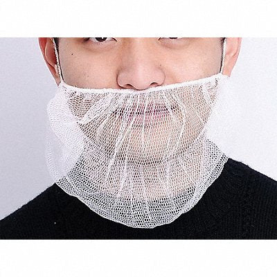 Beard Cover Head Strap White PK100