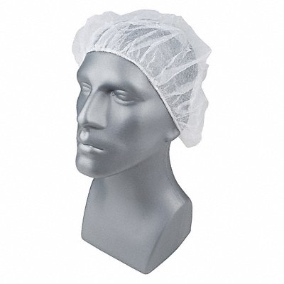 H8283 Bouffant Cap PP White 24 in PK100