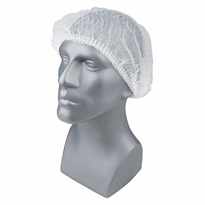 H8287 Bouffant Cap PP White 24 in PK100