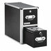 CD/DVD File w/Lock 2-Drawer Black
