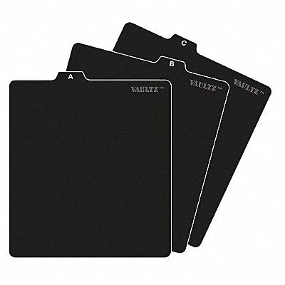 CD Index Tab Set Preprinted Tabs Black