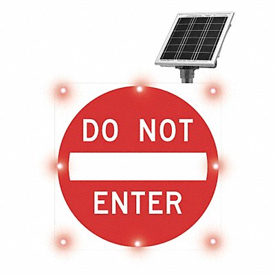 LED Sign Do Not Enter Aluminum 30 x 30 