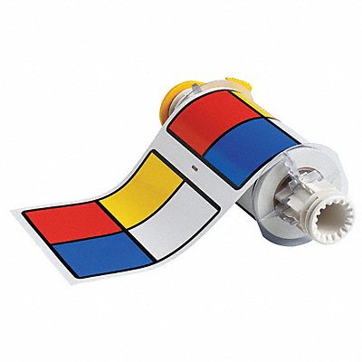 Label Red/Yellow/Blue/White 6x6In Vinyl