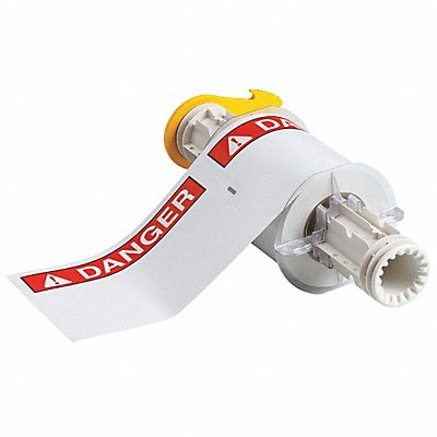 Label Red on White 4x6In Vinyl
