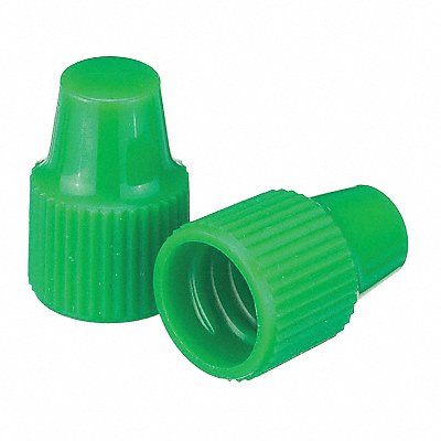 Cap 8 mm Dia Green PK100