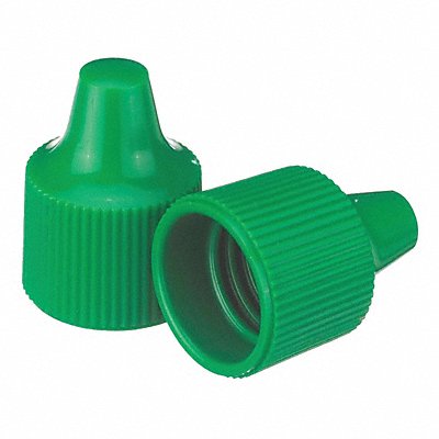 Cap 15 mm Dia Green PK100