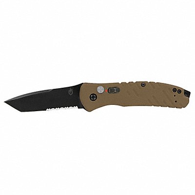 Automatic Knife Serrated Tanto 3-1/2 in