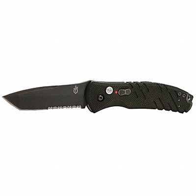 Automatic Knife Serrated Tanto 3-1/2 in