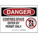 Confined Space Sign