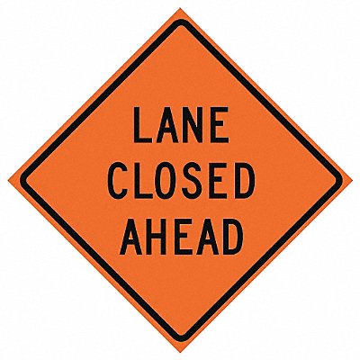 Lane Closed Traffic Sign 36 x 36 