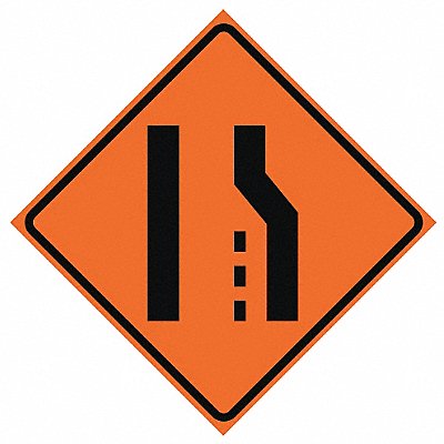 G7244 Lane Ends Traffic Sign 48 x 48 