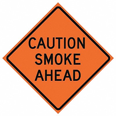 Caution Smoke Ahead Traffic Sign 36 x36 