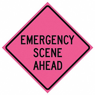 Emergency Scene Ahead Sign 48 x48 