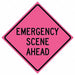 Emergency Scene Ahead Sign 48 x48 