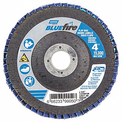 H7304 Fiber Disc 4 in Dia 5/8in Arbor P40 Grit
