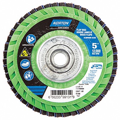 H5959 Fiber Disc 5 in Dia 5/8in Arbor P80 Grit