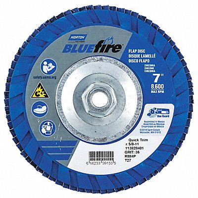 H5976 Fiber Disc 7 in Dia 5/8in Arbor P36 Grit