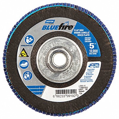 H7379 Fiber Disc 5 in Dia 5/8in Arbor P80 Grit