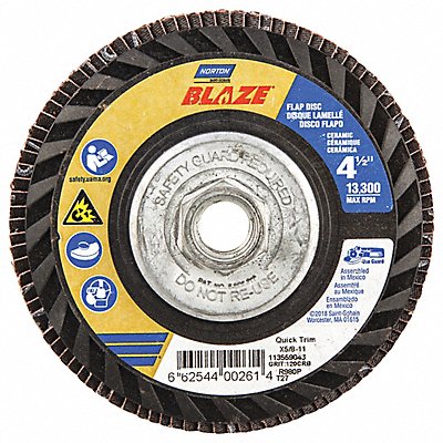 H5953 Fiber Disc 4 1/2 in Dia 5/8in Arbor