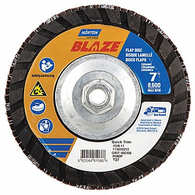 Fiber Disc 7 in Dia 5/8in Arbor 40 Grit