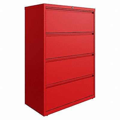 Lateral File 4DR 36 in Red