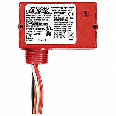 Enclosd Relay 10A SPDT 12VAC/DC Polarizd