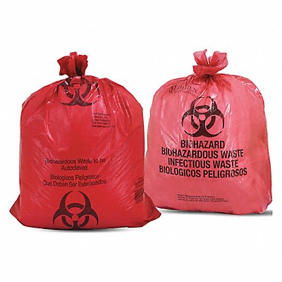 Biohazard Bag 14x19 2.0mL Red PK500