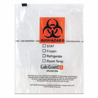 Transfer Bag 9 in L 7 in W CLR PK500