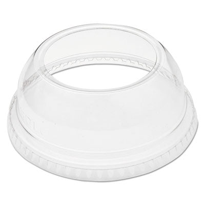 LID,PET,DOME,W/HOLE,CLR