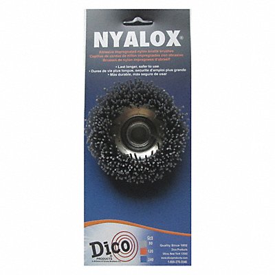 Nyalox Cup Brush 80 Grit Gray 3 5/8-11