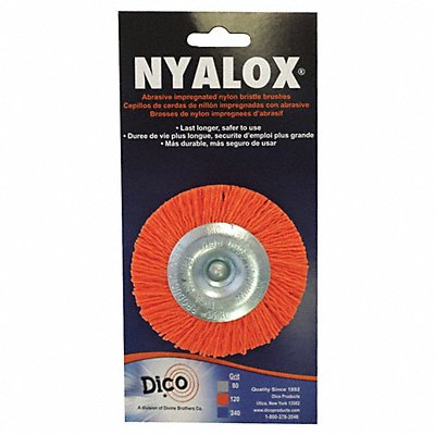 Nyalox Wheel Brush 120 Grit Orange 3 