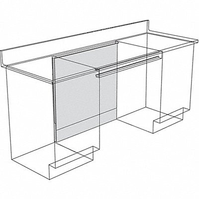 Knee Space Panel 35-1/8 H Pearl White