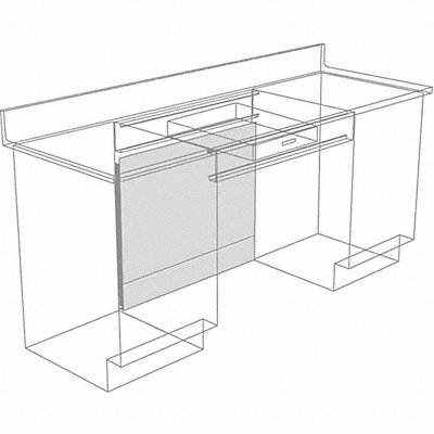 Knee Space Panel 35-1/8 H Pearl White