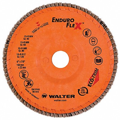Fiber Disc 6 in Dia 7/8in Arbor 80 Grit