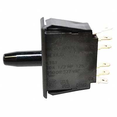Pnl Mt Switch 10A DPDT Bullet Nose Plngr