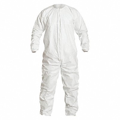 Coveralls M White Spunbonded PE PK25