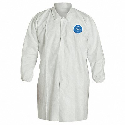 J6437 Lab Coat White Snaps M PK30