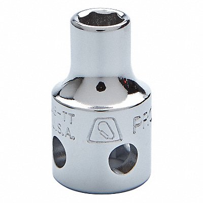 Socket Steel Chrome 1/4 in