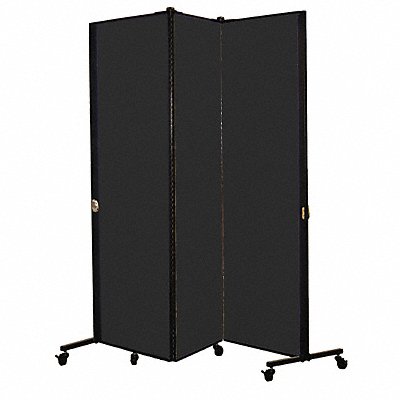 Portable Room Divider 5Ft 9In W Black