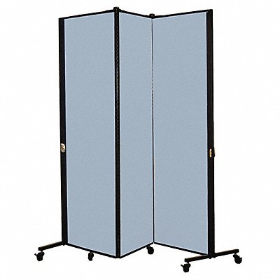 Portable Room Divider 5Ft 9In W Blue