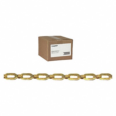 2/0 Brass Plumbers Chain Bright 100Ft Ct