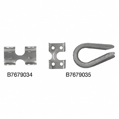 1/2In Rope Clamp Zinc Plated 2 Pcs Bag