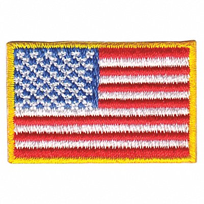 Embroidered Patch U.S. Flag Medium Gold