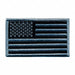 Embroidered Patch U.S. Flag Silver/Black