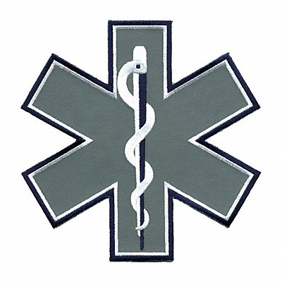 Embroidered Patch Star of Life Navy/Wht