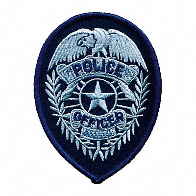 Embrdrd Patch Police Off Slvr/Drk Navy