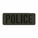 Embrdrd Patch Police Blck on Olive Drab